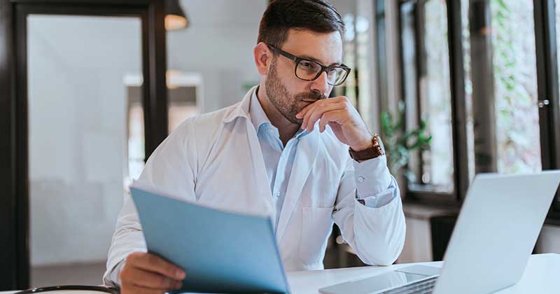 dical practice reviewing accounts receivable report